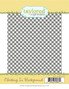 Graphic of Checking In Background which is a red rubber stamp that creates a checker background for papercrafting. Graphic of Checking In Background which is a red rubber stamp that creates a checker background for papercrafting.