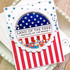 Americana Split 6x6 Background Stamp