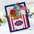 Americana Split 6x6 Background Stamp