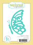 Graphic of packaging of Filigree in Flight, a butterfly steel die piece for paper crafting.