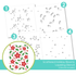 Scattered Holiday Blooms Layering Stencil