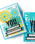 Handmade greeting card with you sentiment on it and you are incredible and you are one of a kind sentiment on it.