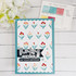 Handmade greeting card with flowers on it and thinking of you on your birthday sentiment on it.