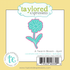 Graphic of a year in bloom stamp - april a steel die of a flower for paper crafting.