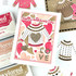 Handmade greeting card with sweaters on it and happy Valentine's Day sentiment on it.