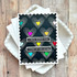 Handmade greeting card of hearts and I miss seeing you and I think of you often sentiments on it with cardstock in background.