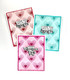 Three handmade greeting cards with hearts on it and the first two cards with I love you with all my hearts sentiments on it and the third one with a happy valentine's day sentiment on it.