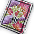 Handmade greeting card with flowers on it and hi sentiment on it.