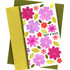 Handmade greeting card with flowers and leaves on it with just a note sentiment on it.
