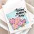 Handmade greeting card with flowers and leaves on it with happy mother's day sentiment on it. Handmade greeting card with flowers and leaves on it with happy mother's day sentiment on it.