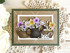 Handmade greeting card with just a note sentiment and with flowers on it.