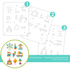 Graphic of three carnival themed layering stencils for paper crafting.
