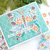 Handmade greeting card with a butterfly on it with find strength in hope sentiment and you are not alone sentiment with flowers in background.