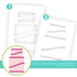 Graphic of two layering stencils to create a birthday cake for paper crafting.