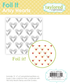 Graphic of 12 6x6 Foil It - Artsy Hearts that includes heart shapes for foiling for papercrafting.