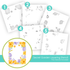 Graphic of five layered Secret Garden stencil that creates a floral border for papercrafting.