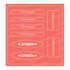 Graphic of Love to Label Sticker sheets with the orange color, Persimmon.