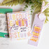 Handmade greeting card with books on it and sleep is good sentiment and books are better sentiment on it.
