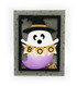 Handmade greeting card with a ghost on it and boo sentiment on it.