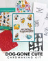 Graphic of Dog-gone Cute Cardmaking kit that includes a stamp, steel die, and insiders for papercrafting.