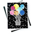 Handmade greeting card with balloons holding a present up with happy birthday to you sentiment on it. Handmade greeting card with balloons holding a present up with happy birthday to you sentiment on it.