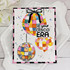 Handmade greeting card with disco balls on it with one having a bow on it with in your disco era sentiment on it.