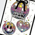 Handmade greeting card with disco balls on it with a bow on top of one with happy birthday sentiment on it. Handmade greeting card with disco balls on it with a bow on top of one with happy birthday sentiment on it.