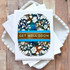 Handmade greeting card with flowers on it and get well soon sentiment on it.