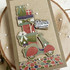 Handmade greeting card with scooter on it with presents on it with merci beaucoup sentiment on it.