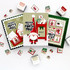 Image of 3 handmade greeting cards with different mail and postage themes for the holidays.