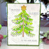 Handmade greeting card with Christmas tree on it with candles and all is calm, all is bright, to you and your sentiments on it.