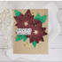 Handmade greeting card with flowers on it and season's greetings sentiment on it.