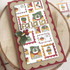 Handmade greeting card with Christmas postage on it and fa la la sentiment on it.