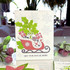 Handmade greeting card with presents in a sleigh with may your days be merry sentiment on it.
