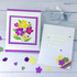 Handmade greeting card with flowers on it and I hope this note brightens your day sentiment on it.
