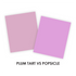 Graphic comparing Plum Tart vs. Popsiscle color and the difference in shade.
