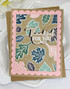 Handmade greeting card with fall leaves on it and thankful for you sentiment on it.