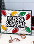 Handmade greeting card with Christmas lights on it and merry & bright sentiment on it. Handmade greeting card with Christmas lights on it and merry & bright sentiment on it.