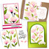 Four handmade greeting cards with flowers on each of them and different sentiments on each.