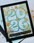Handmade greeting card with 2026 on it and good luck in the year ahead sentiment on it.