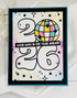 Handmade greeting card with sparkles and 2026 on it with good luck in the year ahead sentiment on it.
