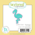 Graphic of Critter Crew Die - Flamingo which is used to make a flamingo for papercrafting.