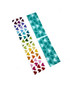 Image of Pickup Stickers - Happy Hearts which includes two stickers with hearts, one a rainbow and one teal.