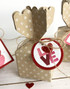 Handmade gift box with a love tag on it.