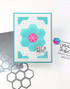 Handmade greeting card with hexagons on it and just a note sentiment on it.