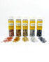 Image of Bits & Pieces Glitter Drops - Metallic Bundle which includes 5 glitter drop bottles lined up.