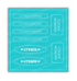 Graphic of Love to Label Sticker Sheet - Cookie Monster which is a teal color.