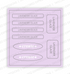 Graphic of Love to Label Sticker Sheet - Lavender Glaze which is a pink, purple color.