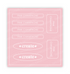 Graphic of Love to Label Sticker Sheet - Pink Champagne which is a pink color.
