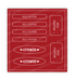 Graphic of Love to Label Sticker Sheet - Red Pepper which is a red color.